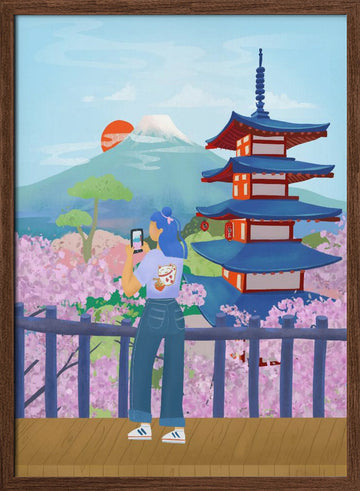 Japan | Poster - Walnut Frame Interior