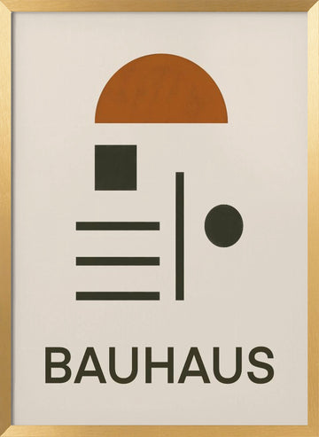 Bauhaus Geometric Abstraction | Poster - Gold Frame Interior