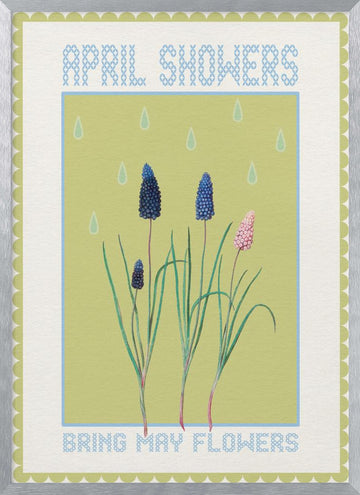 April Showers May Blooms | Poster - Silver Frame Interior
