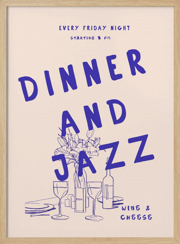 Jazz Night Feast | Poster - Wood Frame Interior