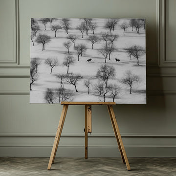Winter Horses in Snow | Canvas - Room Interior 1