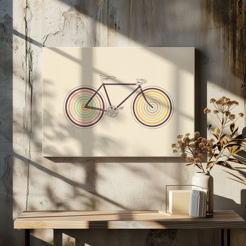 Colorful Retro Bike | Canvas - Room Interior 2