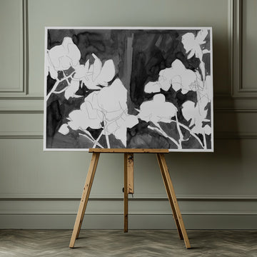 Elegant Night Blooms | Canvas - Room Interior 1