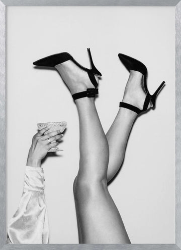 Chic Celebration Toast | Poster - Silver Frame Interior