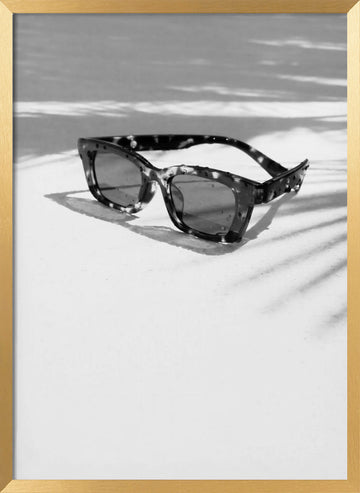Stylish Summer Sunglasses | Poster - Gold Frame Interior