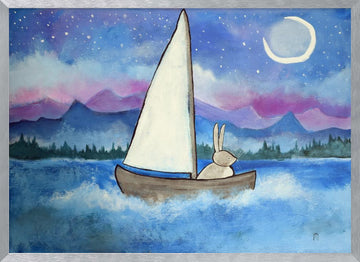 Sailboatbunny | Poster - Silver Frame Interior
