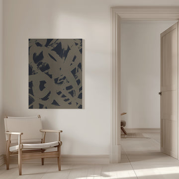 Abstract Brush Strokes 399Y | Canvas - Room Interior 1