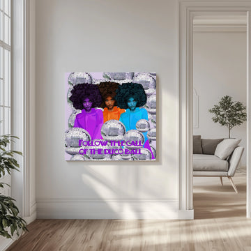 Vibrant Disco Women | Canvas - Room Interior 1