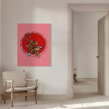 Roaring Fierce Tiger | Canvas - Room Interior 1