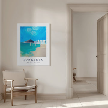 Sorrento Amalfi Coast Beach | Canvas - Room Interior 1