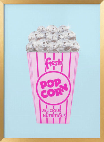 Pink Disco Popcorn | Poster - Gold Frame Interior