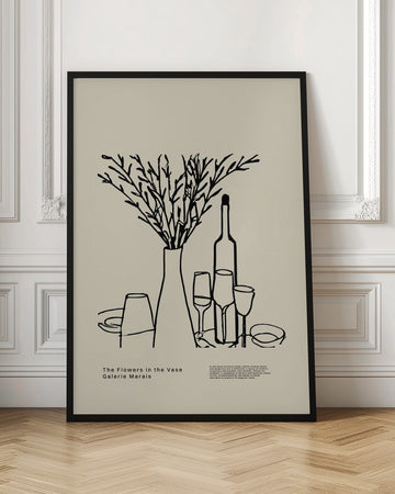 Vase and Glasses | Poster - Room Interior 1