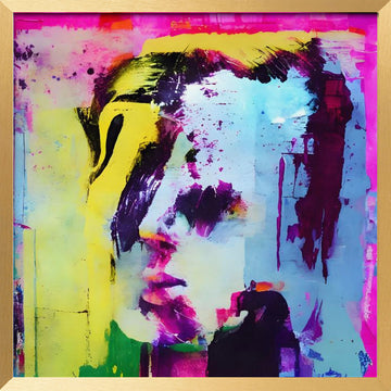 Vibrant Pop Expression | Poster - Gold Frame Interior