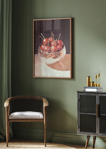 Sparkling Disco Cherries | Poster - Room Interior 2