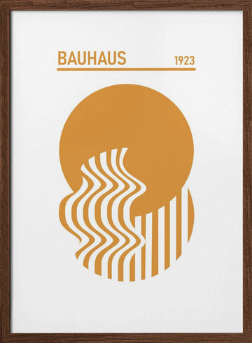 Bauhaus Geometric Abstraction | Poster - Walnut Frame Interior