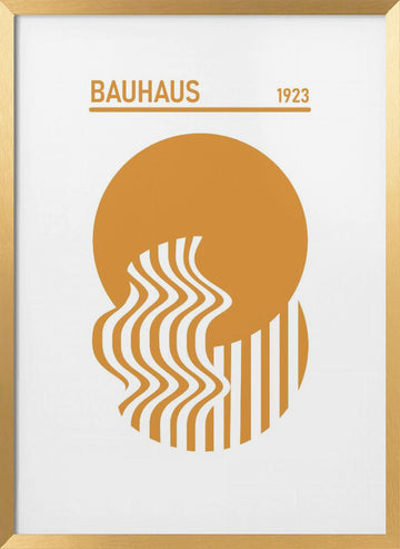 Bauhaus Geometric Abstraction | Poster - Gold Frame Interior