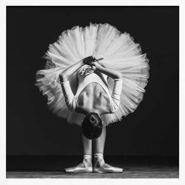 Elegant Ballerina Pose | Poster - White Frame Interior