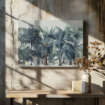 Lush Tropical Palm Jungle | Canvas - Room Interior 2