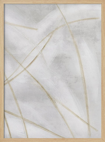 Abstract Gold Lines | Poster - Wood Frame Interior