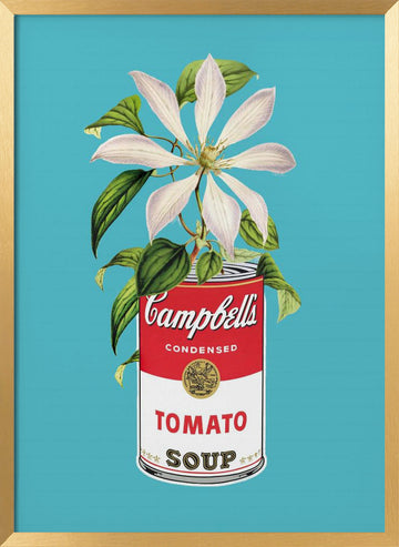 Campbells and Flowers | Poster - Gold Frame Interior