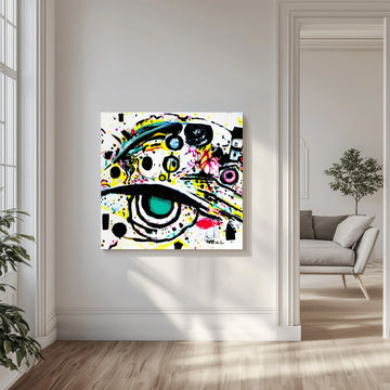 Vibrant Abstract Gaze | Canvas - Room Interior 1
