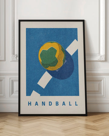 Retro Handball Action | Poster - Room Interior 1