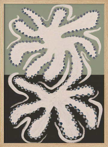 Reflected Octopus Forms | Poster - Wood Frame Interior