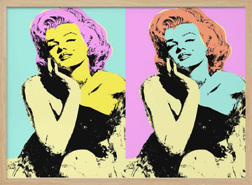 Colorful Pop Art Icon | Poster - Wood Frame Interior