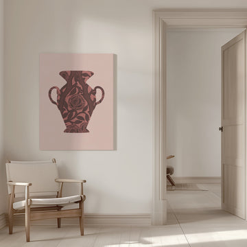 Rose Patterned Vase | Canvas - Room Interior 1