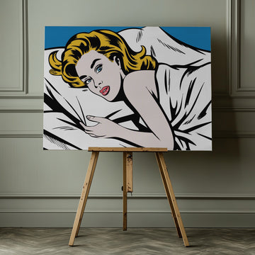 Pop Art Woman In Bed | Canvas - Room Interior 1