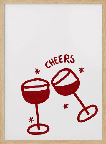 Cheers! | Poster - Wood Frame Interior
