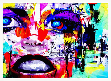 Vibrant Urban Portrait | Poster - White Frame Interior