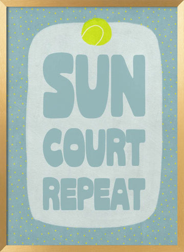 Sun Court Repeat | Poster - Gold Frame Interior