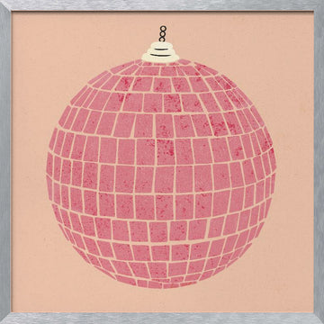 Disco Ball | Poster - Silver Frame Interior