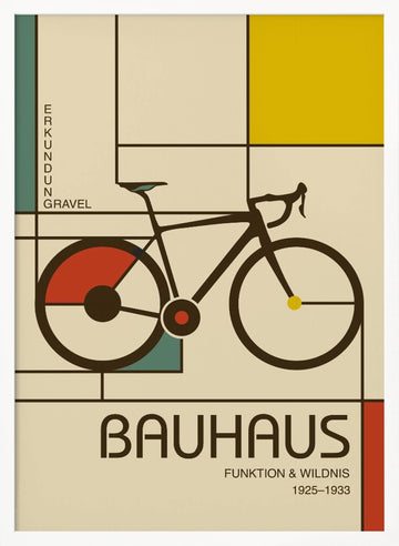 Bauhaus Bike Exploration | Poster - White Frame Interior