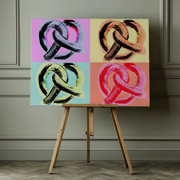 Colorful Pop Art Pretzels | Canvas - Room Interior 1