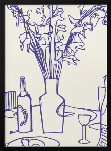 Tabletop Elegance | Poster - Black Metal Frame Interior