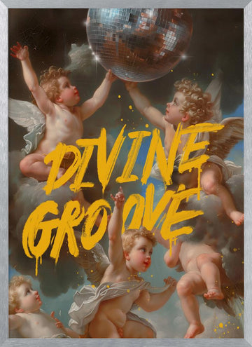 Divine Groove | Poster - Silver Frame Interior