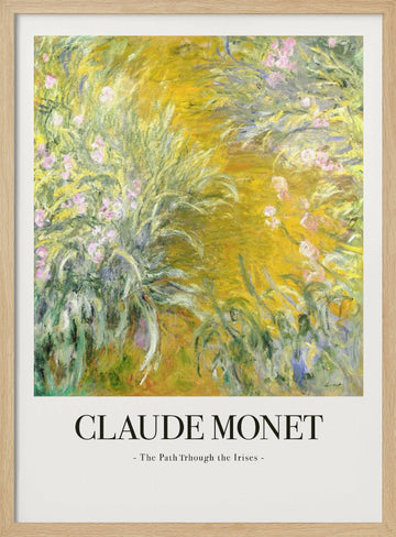 The Path Through The Irises | Poster - Wood Frame Interior