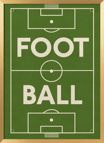 Football Field Layout | Poster - Gold Frame Interior