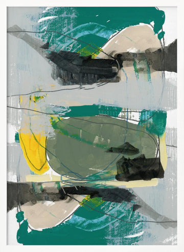 Vibrant Abstract Strokes | Poster - White Frame Interior