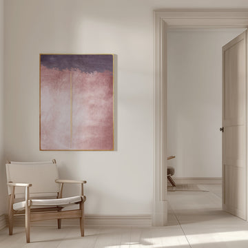 Blush Purple Gold Stripe | Canvas - Room Interior 1