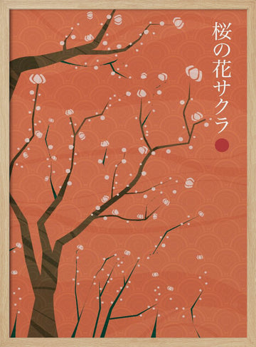 Sakura Cherry Blossoms | Poster - Wood Frame Interior