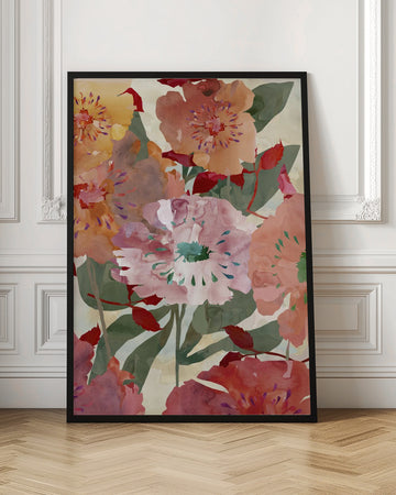 Colorful Watercolor Blooms | Poster - Room Interior 1