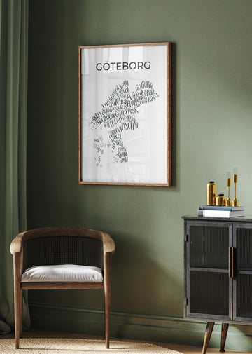 Gothenburg Slang Map | Poster - Room Interior 2
