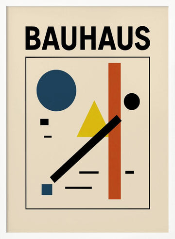 Bauhaus Geometric Abstract | Poster - White Frame Interior