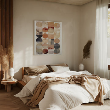 Earthy Geometric Flow | Canvas - Room Interior 2