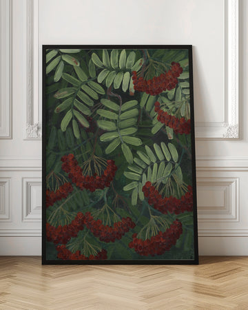 Vibrant Rowan Berries | Poster - Room Interior 1