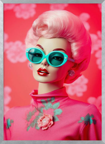Retro Glamour Icon | Poster - Silver Frame Interior