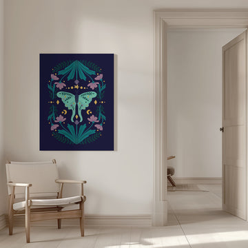 Celestial Luna Moth | Canvas - Room Interior 1